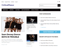 Tablet Screenshot of criticaldance.org